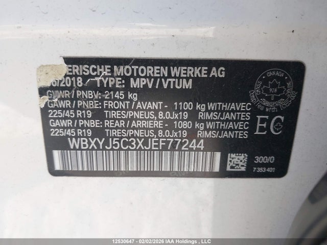 WBXYJ5C3XJEF77244 BMW X2 Xdrive28i