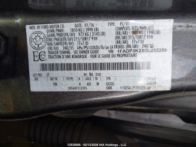 Ford FOCUS SE 2016 1FADP3K2XGL265259 Image 9