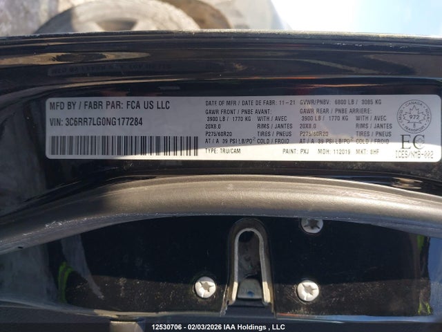 3C6RR7LG0NG177284 RAM 1500 Classic Slt