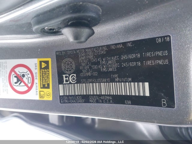 5TDJZRFH3JS558810 Toyota Highlander Se/xle