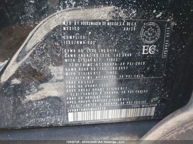 3VVBR7RM9SM059210 Volkswagen Tiguan Trendline