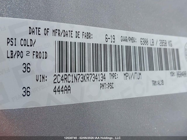 Chrysler Pacifica Hybrid Limited 2019 2C4RC1N73KR734134 Image 9