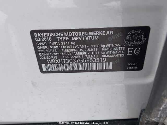 WBXHT3C37G5E53519 BMW X1 Xdrive28i