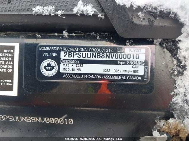Skidoo Skidoo. 2022 2BPSUUNB8NV000010 Image 9