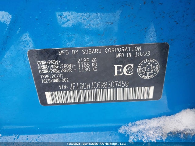 JF1GUHJC6R8307459 Subaru Impreza Rs 5-door