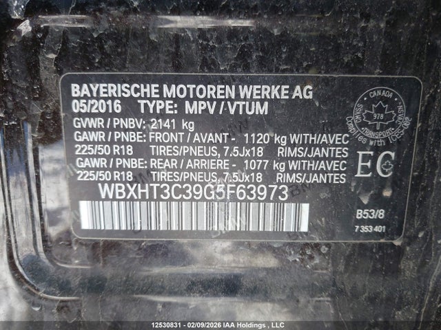 WBXHT3C39G5F63973 BMW X1 Xdrive28i