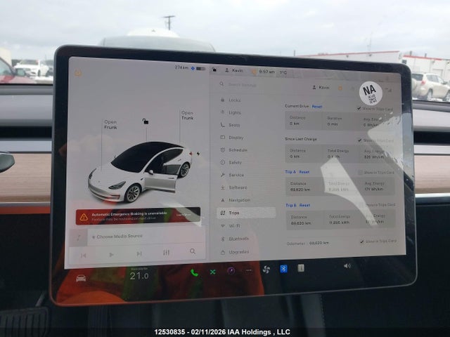 12530835 :رقم المزاد ، 5YJ3E1EB9NF126865 vin ، 2022 Tesla Model 3 Long Range مزاد بيع