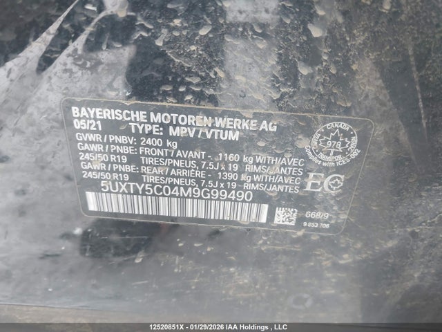 5UXTY5C04M9G99490 BMW X3 Xdrive30i