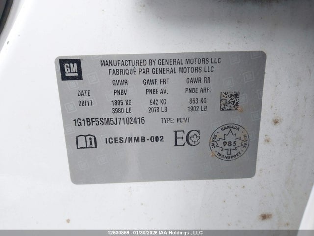 Chevrolet Cruze Premier Auto 2018 1G1BF5SM5J7102416 Image 18