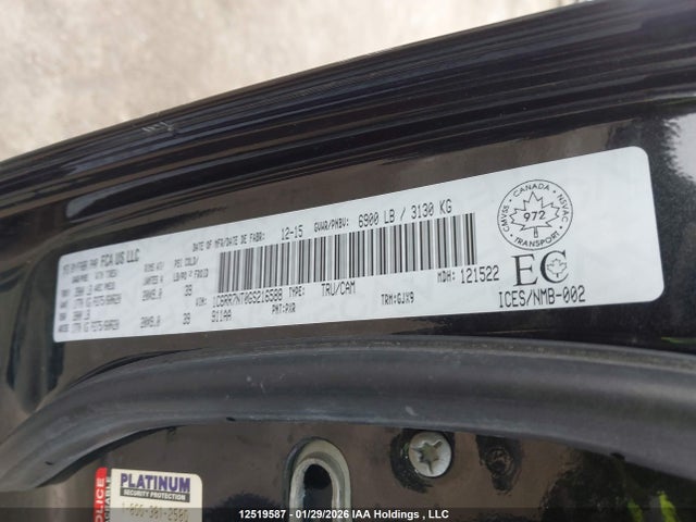 1C6RR7NT0GS216588 RAM 1500 Laramie