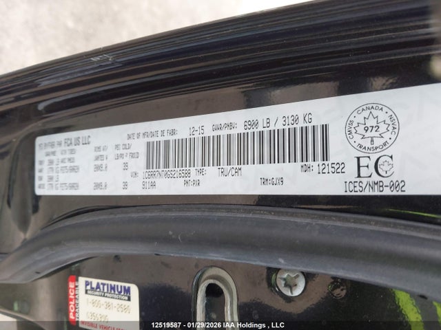 1C6RR7NT0GS216588 RAM 1500 Laramie