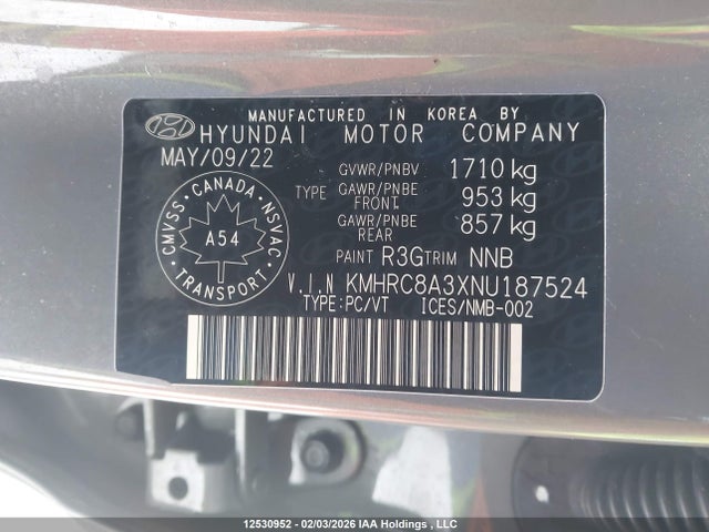 Hyundai Venue Ultimate With Black Interior 2022 KMHRC8A3XNU187524 Image 9