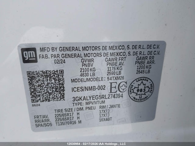 3GKALYEG5RL274394 GMC Terrain At4