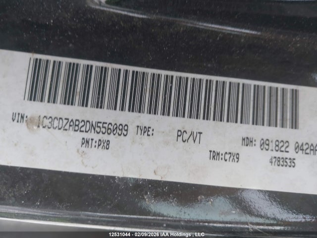 Продажа на аукционе авто 2013 Dodge Avenger, vin: 1C3CDZAB2DN556099, номер лота: 12531044