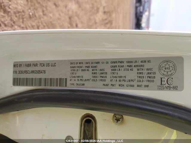 3C6UR5CL4MG505476 RAM 2500 Tradesman