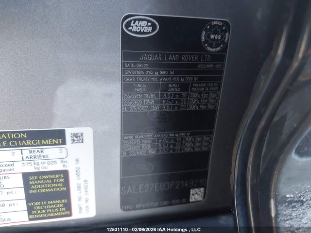 SALE27EU3P2149210 Land Rover Defender 110 X-dynamic Se