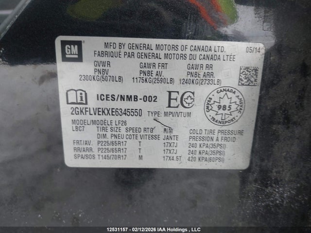 2GKFLVEKXE6345550 GMC Terrain Sle-1