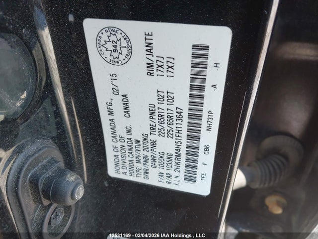 2HKRM4H51FH113647 Honda CR-V