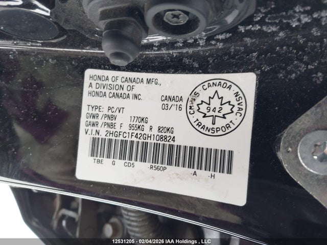 2HGFC1F42GH108824 Honda CIVIC EX