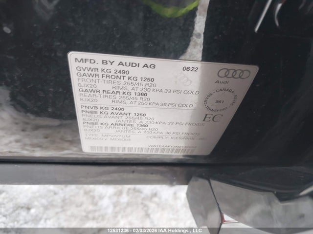 WA1EAAFY3N2132052 Audi Q5 45 Progressiv