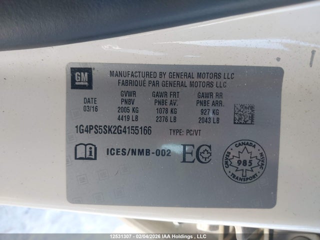 Buick Verano 2016 1G4PS5SK2G4155166 Image 9