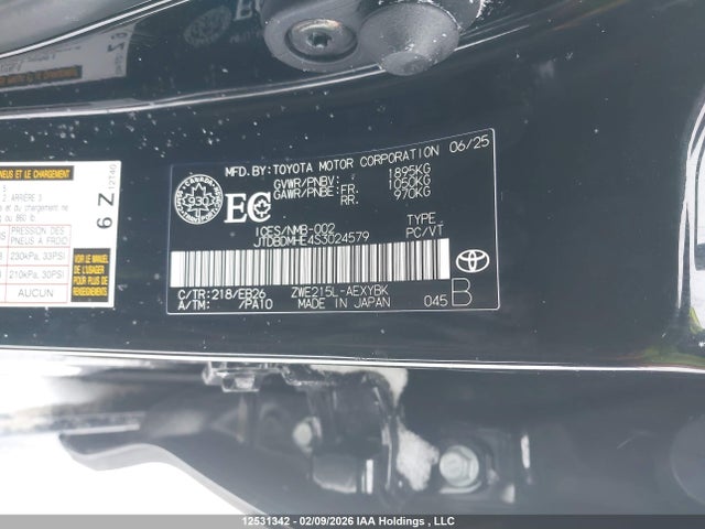 JTDBDMHE4S3024579 Toyota Corolla Hybrid Xse