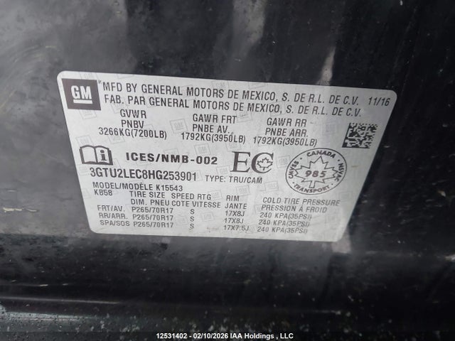 3GTU2LEC8HG253901 GMC SIERRA 1500