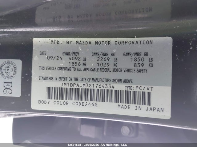 JM1BPALM3S1764334 Mazda 3 Preferred