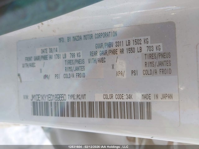 Mazda Mazda2 Sport 2014 JM1DE1KY1E0189650 Image 9