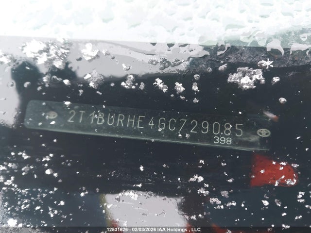 2T1BURHE4GC729085 Toyota COROLLA LE