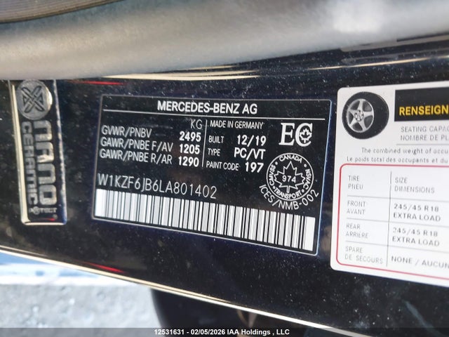 W1KZF6JB6LA801402 Mercedes-Benz E 450 4matic