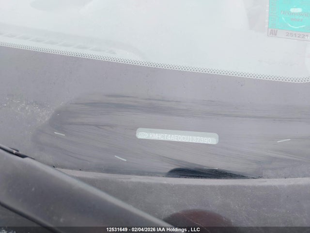 12531649 :رقم المزاد ، KMHCT4AE0CU137390 vin ، 2012 Hyundai Accent Gls/gs مزاد بيع