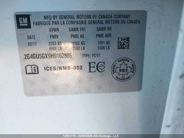 2G4GU5GX9H9162886 Buick REGAL GS