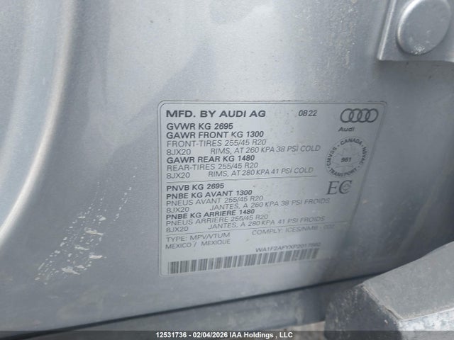 WA1F2AFYXP2017582 Audi Q5 E 55 Technik