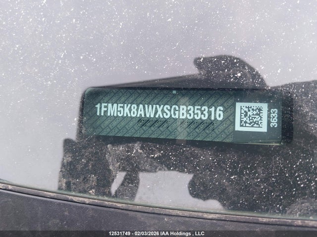 1FM5K8AWXSGB35316 Ford Police Interceptor Utility