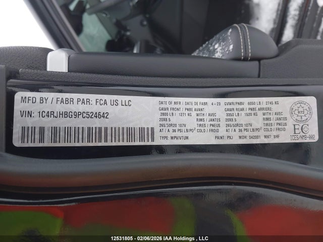 1C4RJHBG9PC524642 Jeep Grand Cherokee Limited