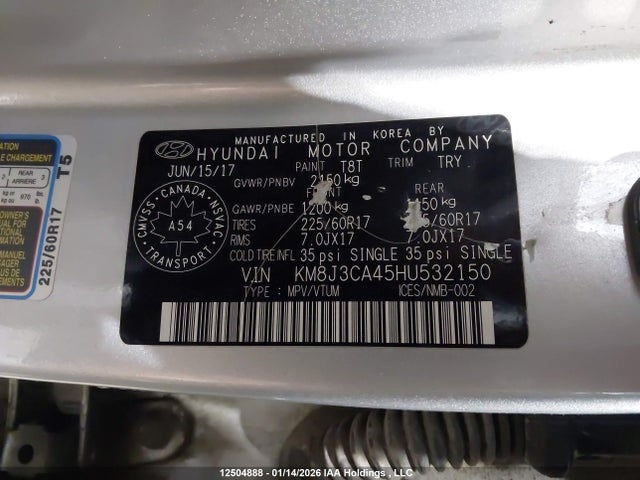 KM8J3CA45HU532150 Hyundai Tucson Premium
