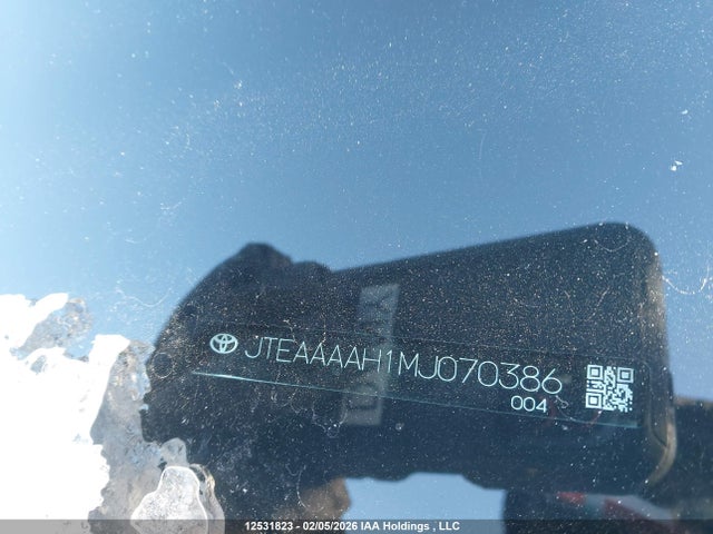 2021 Toyota Venza Le მანქანა იყიდება აუქციონზე, vin: JTEAAAAH1MJ070386, აუქციონის ნომერი: 12531823