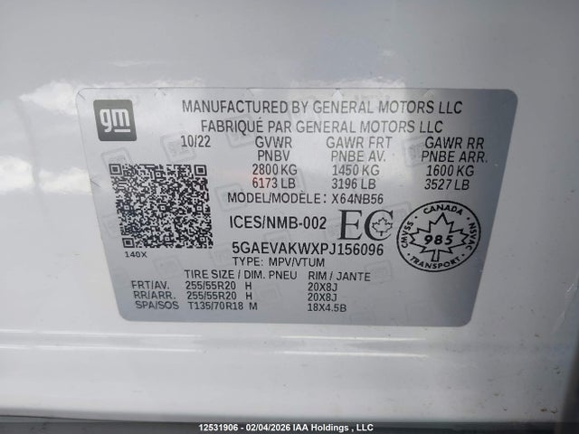 5GAEVAKWXPJ156096 Buick Enclave Essence
