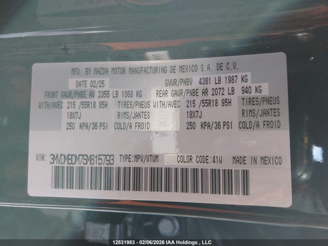 3MVDMBDM7SM815793 Mazda Cx-30 Gt