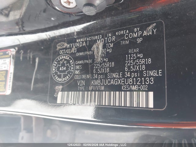 KM8JUCAGXEU812133 Hyundai Tucson Limited
