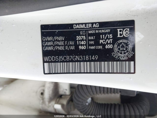 WDDSJ5CB7GN318149 Mercedes-Benz Amg Cla 45 4matic
