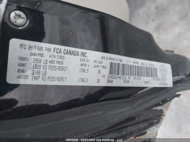 2C4RDGDG7HR675132 Dodge Grand Caravan Crew