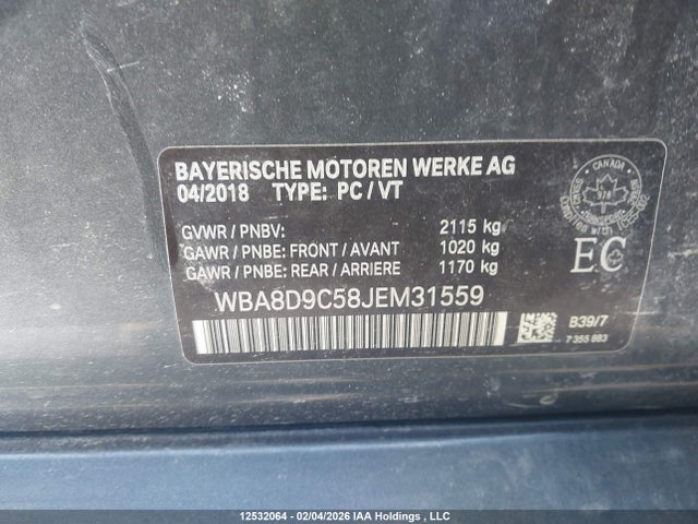 WBA8D9C58JEM31559 BMW 330i Xdrive