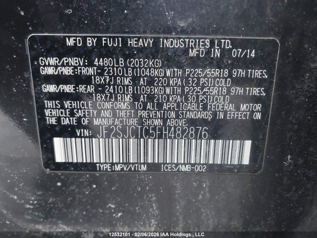Subaru Forester 2.5i Limited Package 2015 JF2SJCTC5FH482876 Image 18