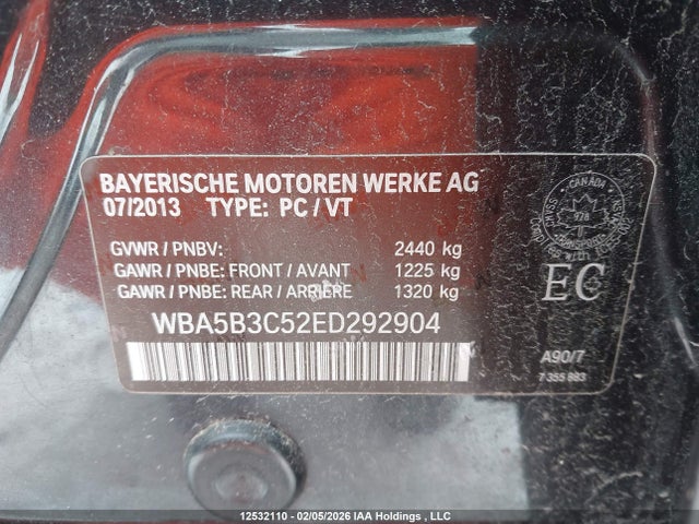 WBA5B3C52ED292904 BMW 535i Xdrive