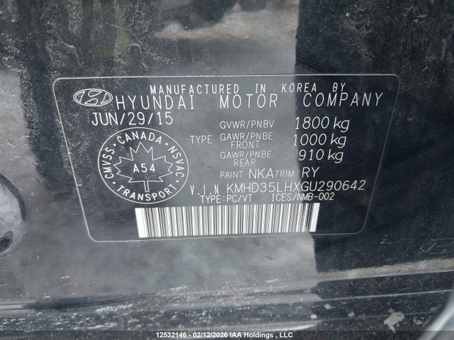 KMHD35LHXGU290642 Hyundai Elantra Gt Limited