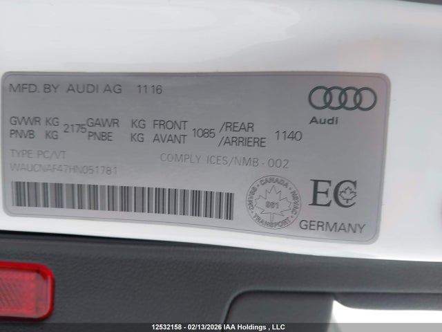 Audi A4 Technik 2017 WAUCNAF47HN051781 Image 9