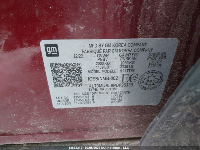 KL79MUSL9PB095339 Chevrolet Trailblazer Rs