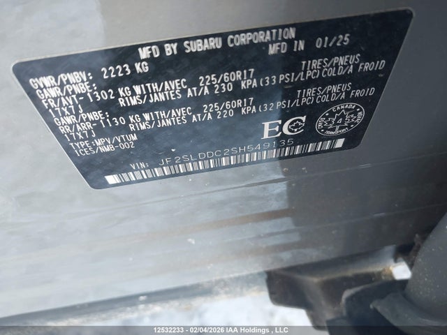 Subaru Forester Touring 2025 JF2SLDDC2SH549135 Image 9